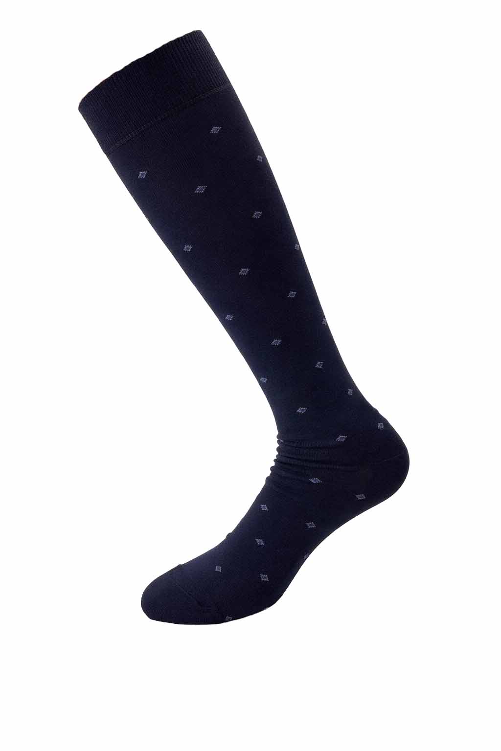 Calzini Uomo Lunghi al Ginocchio Eleganti Righe Sottili e Diamanti in Cotone Elasticizzato – Made in Italy (6 Paia)
