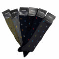Calzini Uomo Lunghi al Ginocchio Fantasia Rombi in Cotone Elasticizzato – Eleganti, Made in Italy (6 Paia)