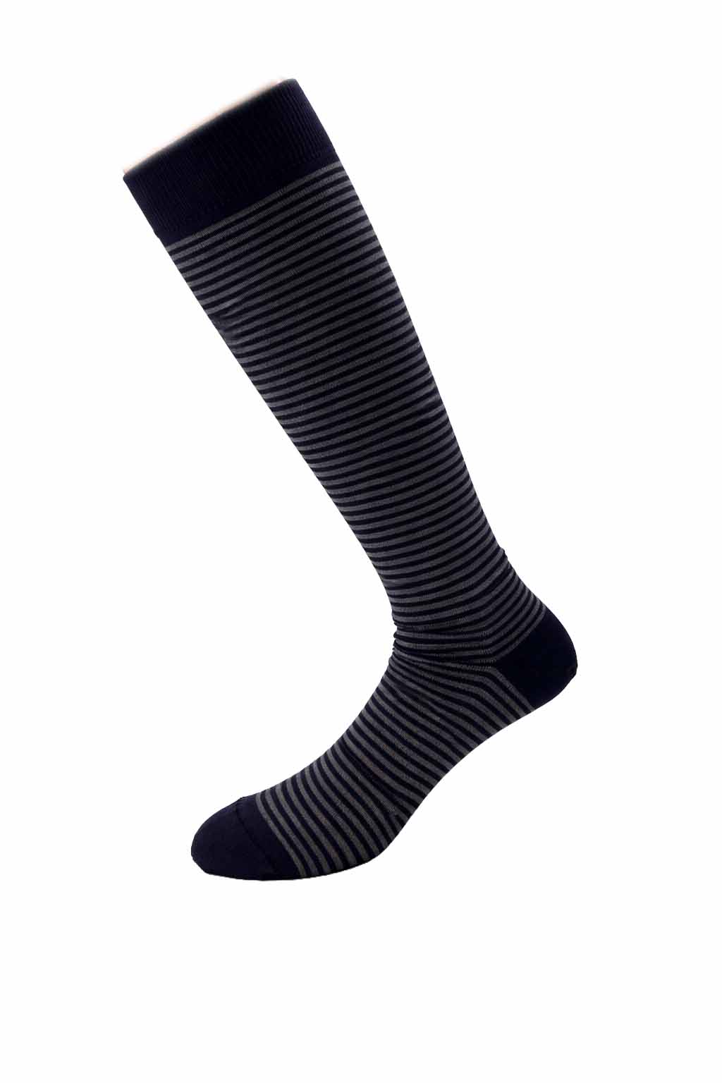 Calzini Uomo Lunghi al Ginocchio Eleganti Righe Sottili e Diamanti in Cotone Elasticizzato – Made in Italy (6 Paia)