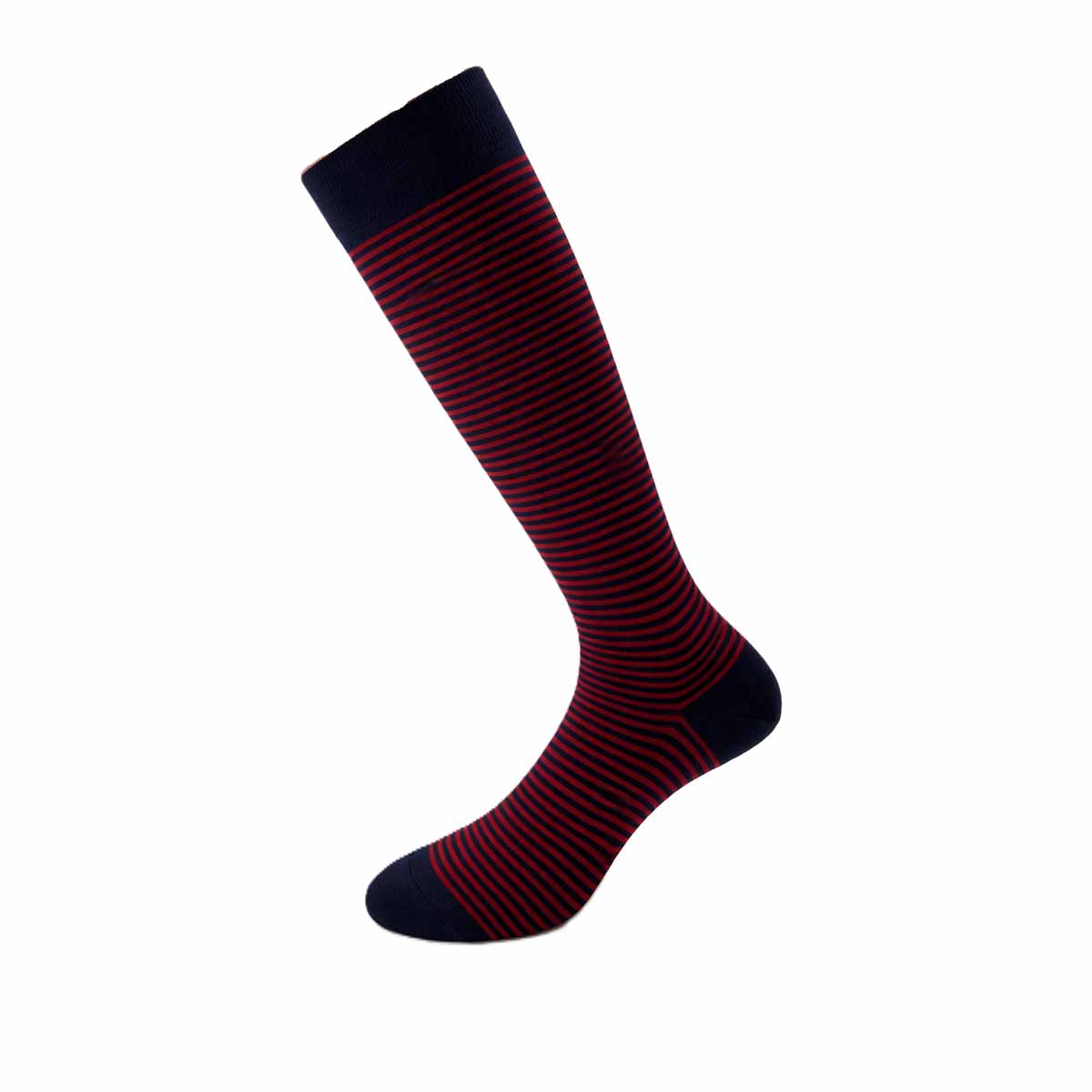 Calzini Uomo Lunghi al Ginocchio Fantasia Pois e Righe in Cotone Elasticizzato – Eleganti, Made in Italy (6 Paia)